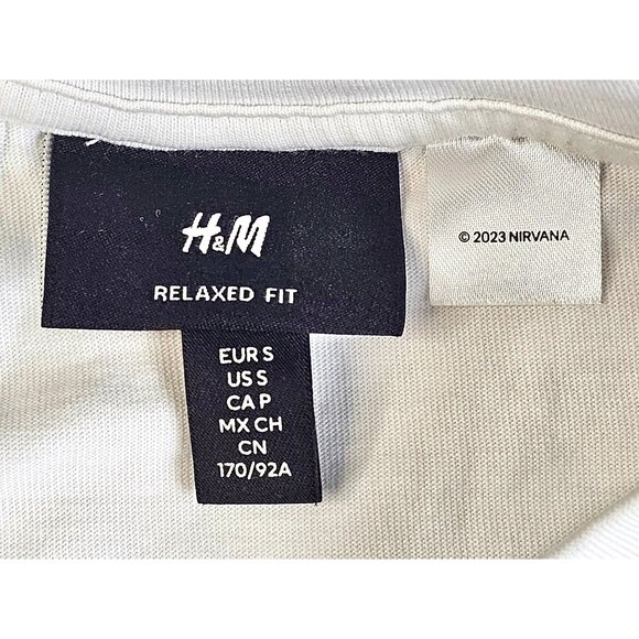 Nirvana Graphic Long Sleeve Tee Relaxed Fit By H&M- READ - Picture 6 of 12